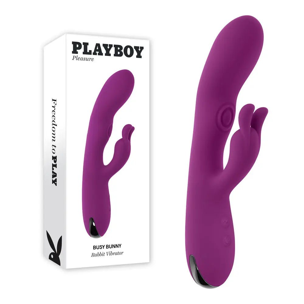 Shop affordable quality Playboy Pleasure BUSY BUNNY - 22.6 cm USB Rechargeable Rabbit Vibrator with Tapping Shaft - Discreet Intimate Essentials - VIBRATORS - Playboy Pleasure