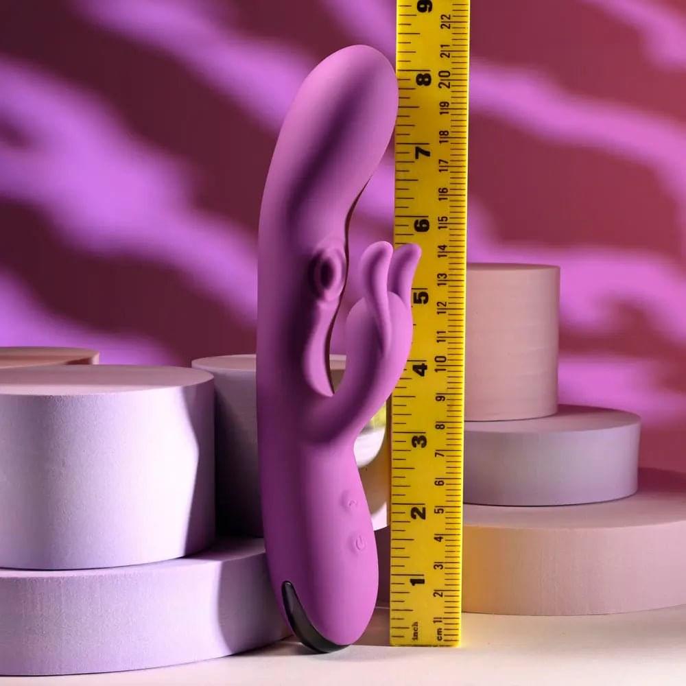 Playboy Pleasure BUSY BUNNY -  22.6 cm USB Rechargeable Rabbit Vibrator with Tapping Shaft Playboy Pleasure Discreet Intimate Essentials.