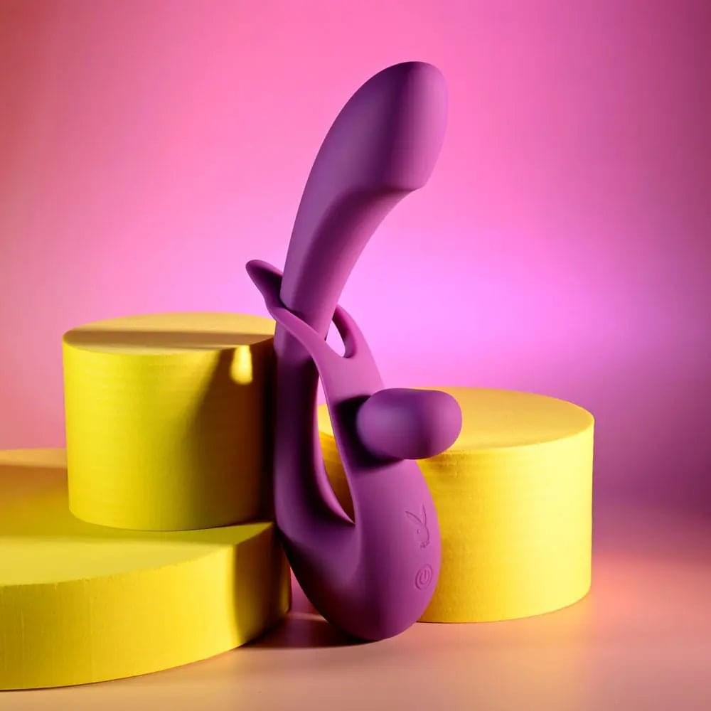 Playboy Pleasure CHA CHA SLIDE -  20 cm USB Rechargeable Rabbit Vibrator Playboy Pleasure Discreet Intimate Essentials.