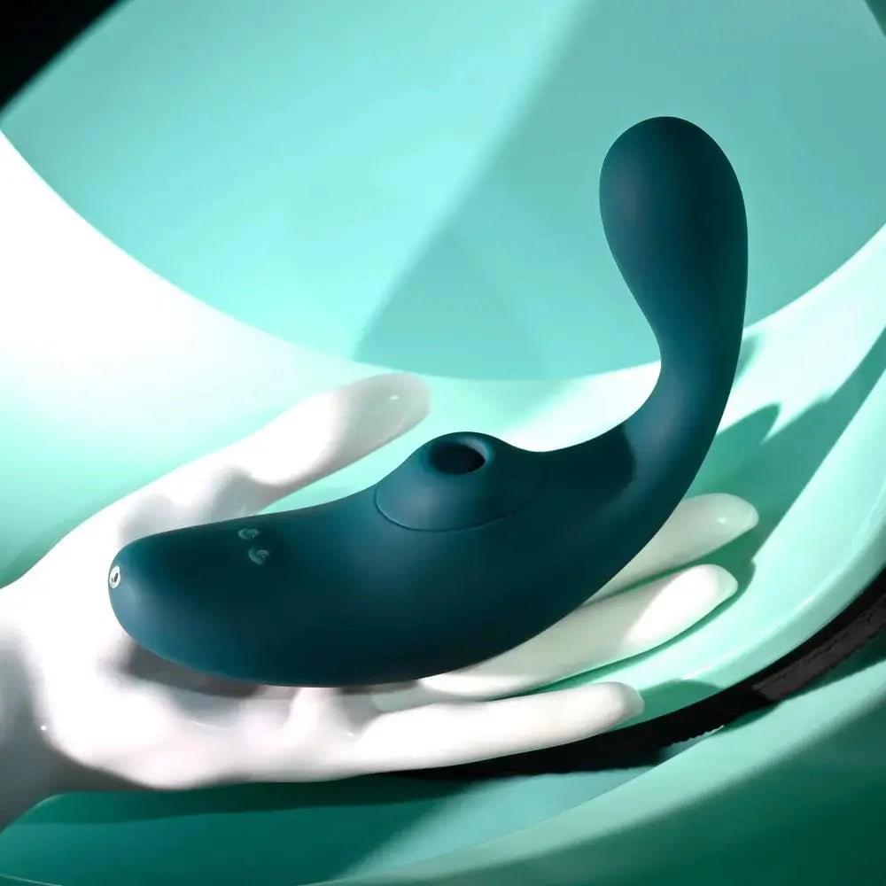 Playboy Pleasure CHARMER -  USB Rechargeable Vibrator with Clitoral Suction Playboy Pleasure Discreet Intimate Essentials.