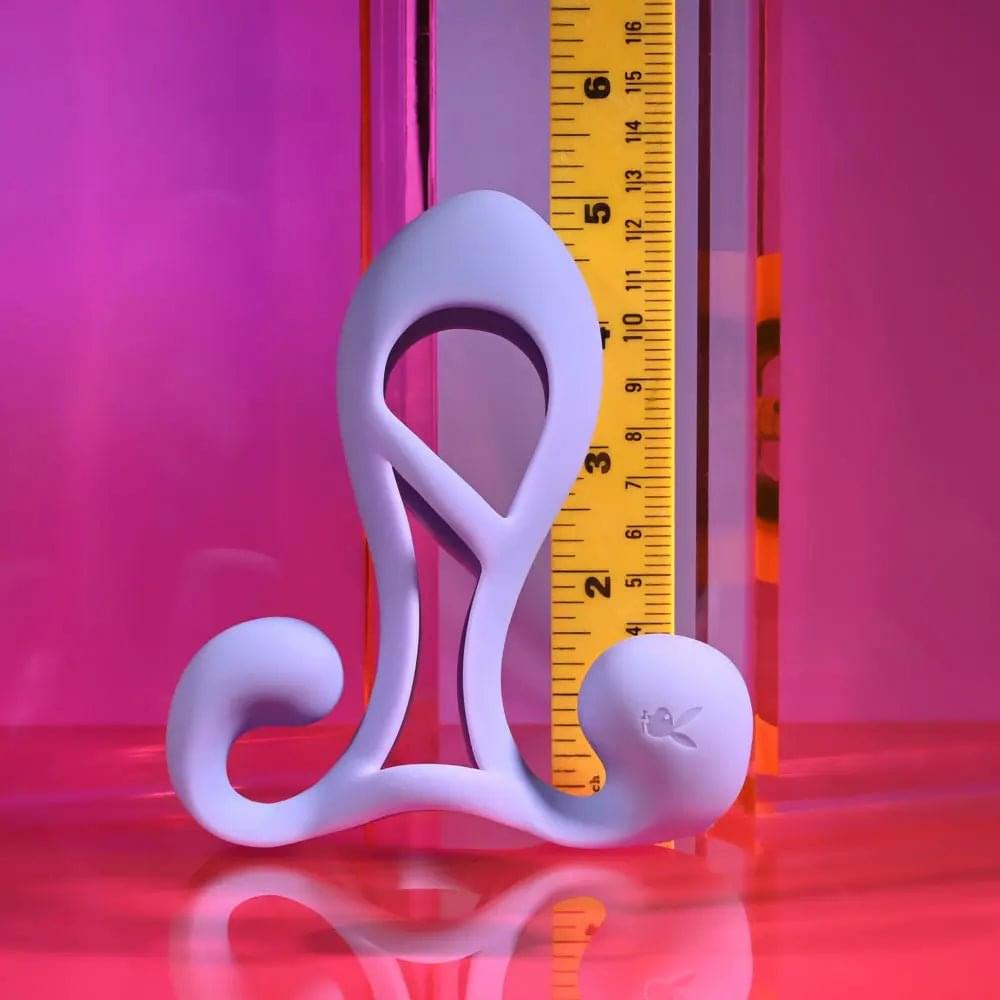 Playboy Pleasure FANTASY CAGE -  USB Rechargeable Vibrating Penis Sleeve Playboy Pleasure Discreet Intimate Essentials.