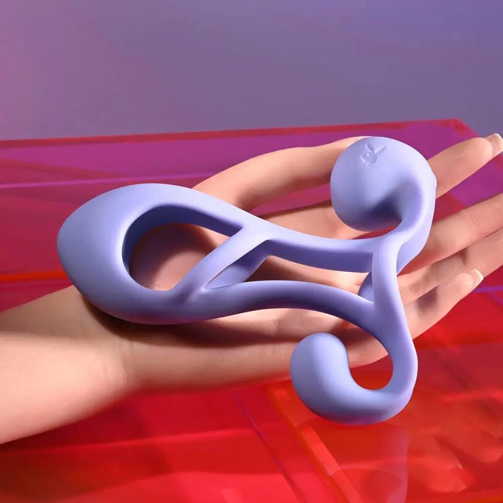 Playboy Pleasure FANTASY CAGE -  USB Rechargeable Vibrating Penis Sleeve Playboy Pleasure Discreet Intimate Essentials.