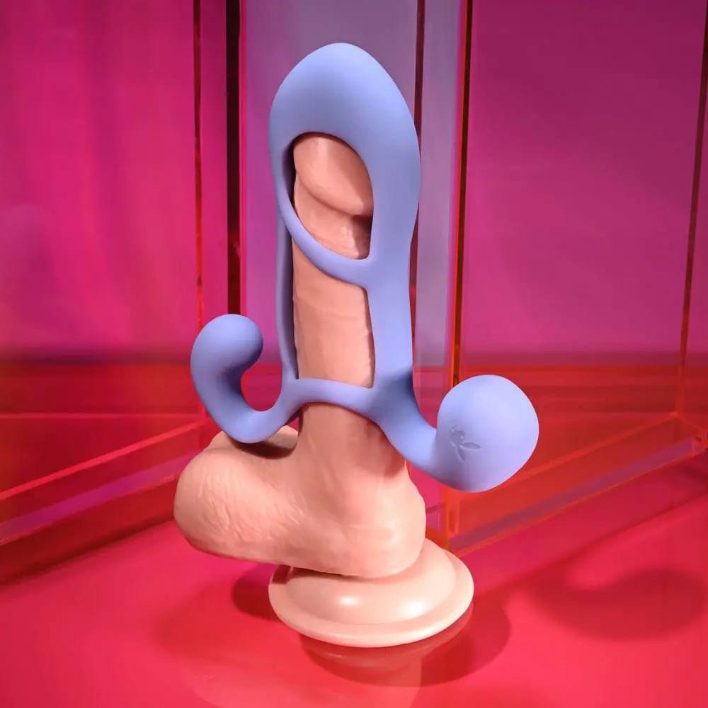 Playboy Pleasure FANTASY CAGE -  USB Rechargeable Vibrating Penis Sleeve Playboy Pleasure Discreet Intimate Essentials.