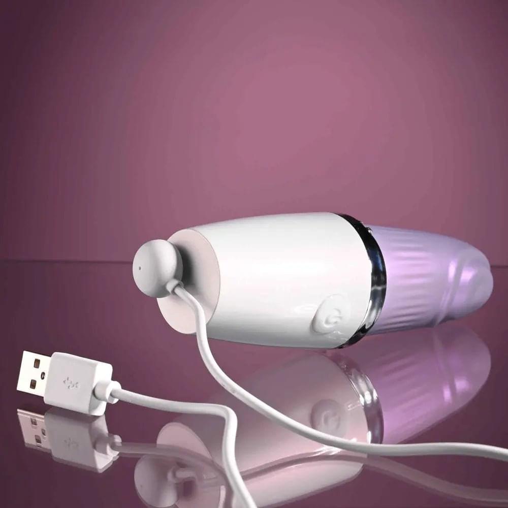 Playboy Pleasure GETAWAY - White/ 14.2 cm USB Rechargeable Tapping Stimulator Playboy Pleasure Discreet Intimate Essentials.