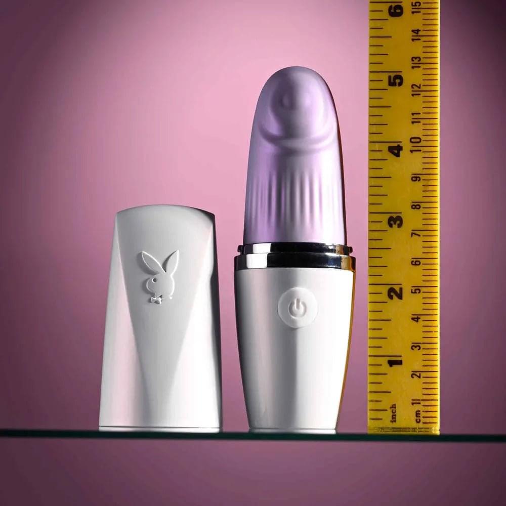 Playboy Pleasure GETAWAY - White/ 14.2 cm USB Rechargeable Tapping Stimulator Playboy Pleasure Discreet Intimate Essentials.