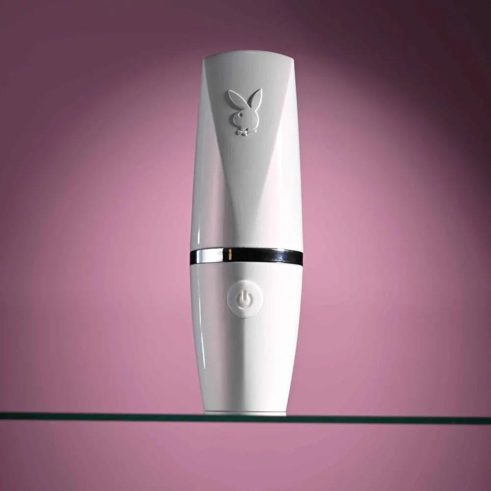 Playboy Pleasure GETAWAY - White/ 14.2 cm USB Rechargeable Tapping Stimulator Playboy Pleasure Discreet Intimate Essentials.