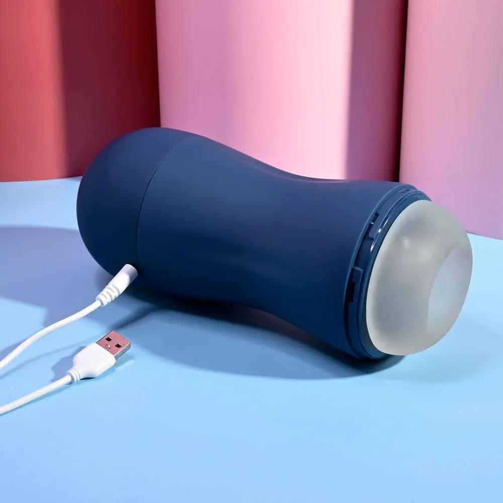 Playboy Pleasure GUSTO - USB Rechargeable Vibrating & Sucking Masturbator Playboy Pleasure Discreet Intimate Essentials.