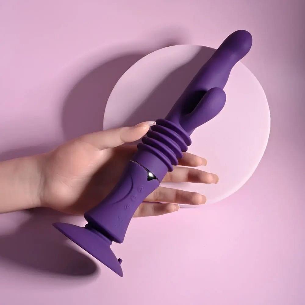 Playboy Pleasure HOPPY ENDING -  29.2 cm USB Rechargeable Thrusting Rabbit Vibrator Playboy Pleasure Discreet Intimate Essentials.