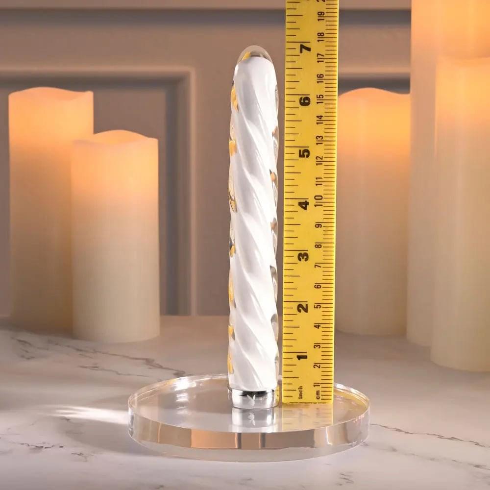Playboy Pleasure IN A TWIST -  Glass 17.5 cm USB Rechargeable Vibrator Playboy Pleasure Discreet Intimate Essentials.