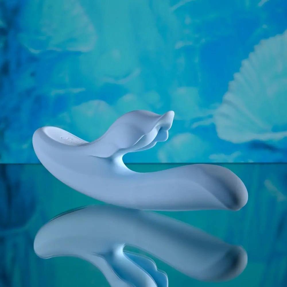 Playboy Pleasure IN BLOOM -  23.5 cm USB Rechargeable Thrusting Tapping & Heating Dual Vibrator Playboy Pleasure Discreet Intimate Essentials.
