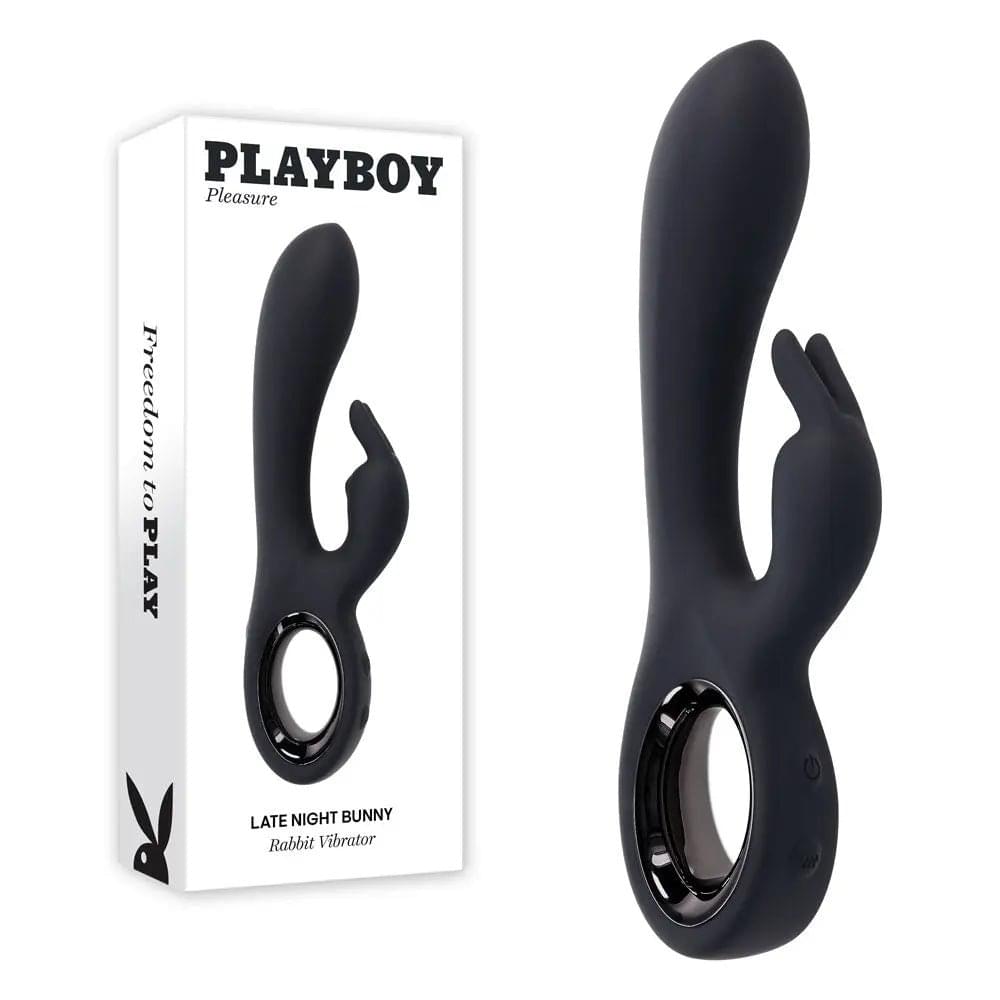 Playboy Pleasure LATE NIGHT BUNNY -  20 cm USB Rechargeable Rabbit Vibrator Playboy Pleasure Discreet Intimate Essentials.