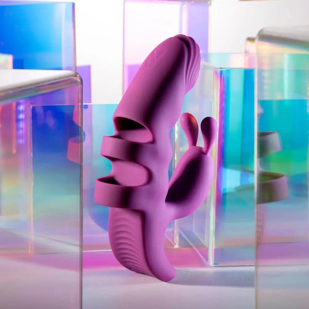 Playboy Pleasure LEND A HAND -  USB Rechargeable Finger Vibrator Playboy Pleasure Discreet Intimate Essentials.