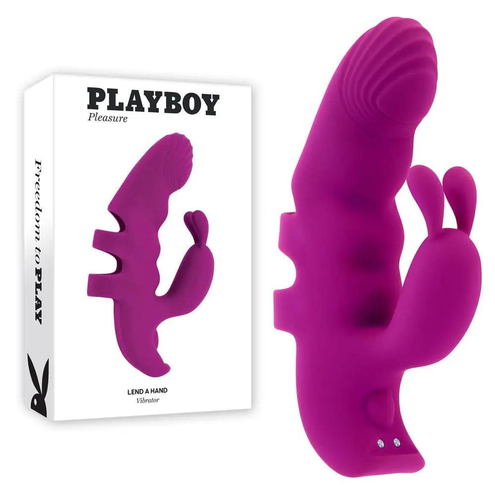 Playboy Pleasure LEND A HAND -  USB Rechargeable Finger Vibrator Playboy Pleasure Discreet Intimate Essentials.
