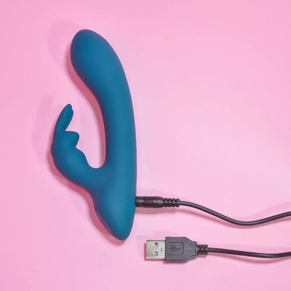 Playboy Pleasure LIL RABBIT - Deep Teal 14.6 cm USB Rechargeable Rabbit Vibrator Playboy Pleasure Discreet Intimate Essentials.