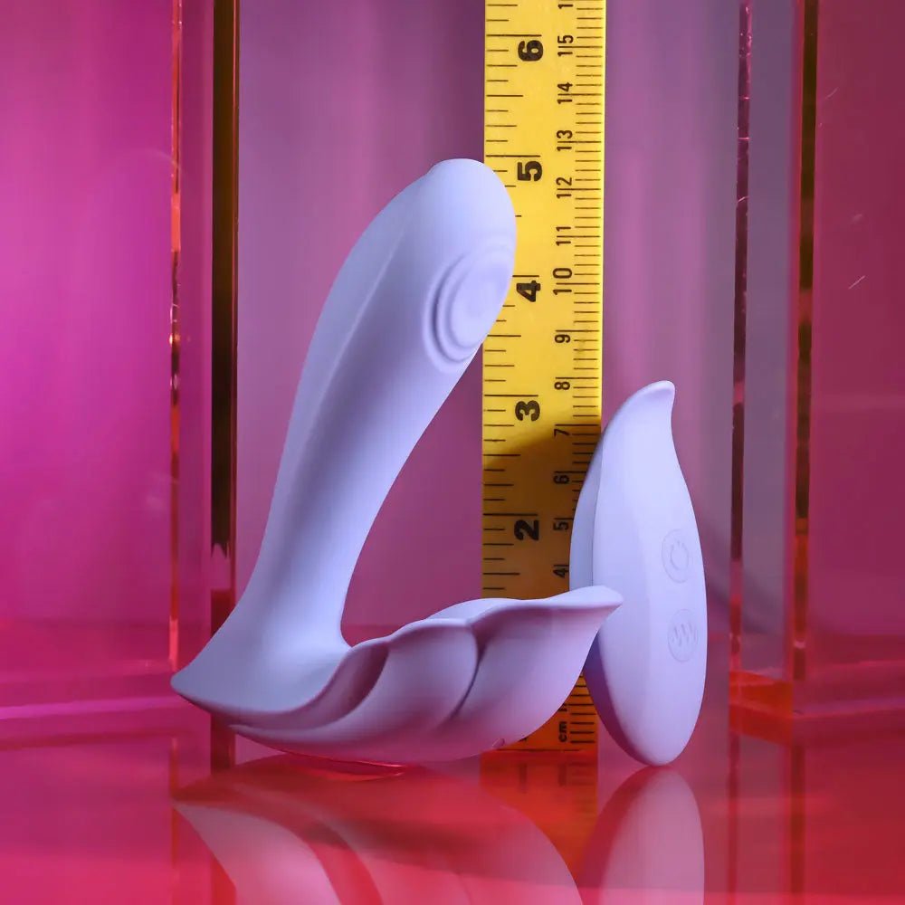 Shop affordable quality Playboy Pleasure LILAC FANTASY - 13.5 cm USB Rechargeable Tapping Vibrator with Remote - Discreet Intimate Essentials - VIBRATORS - Playboy Pleasure
