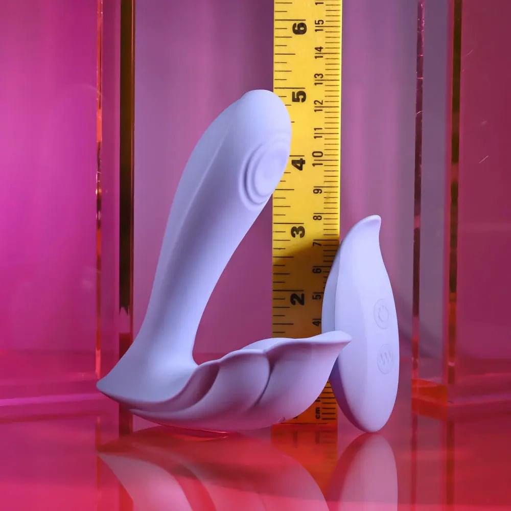 Playboy Pleasure LILAC FANTASY -  13.5 cm USB Rechargeable Tapping Vibrator with Remote Playboy Pleasure Discreet Intimate Essentials.