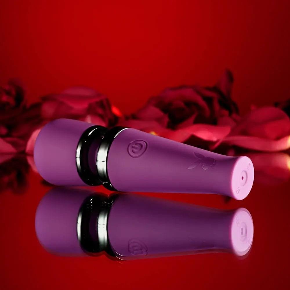 Playboy Pleasure MIC DROP -  11.4 cm USB Rechargeable Vibrating Mini Massage Wand Playboy Pleasure Discreet Intimate Essentials.