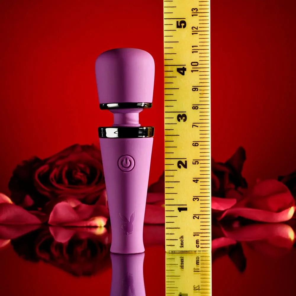 Playboy Pleasure MIC DROP -  11.4 cm USB Rechargeable Vibrating Mini Massage Wand Playboy Pleasure Discreet Intimate Essentials.