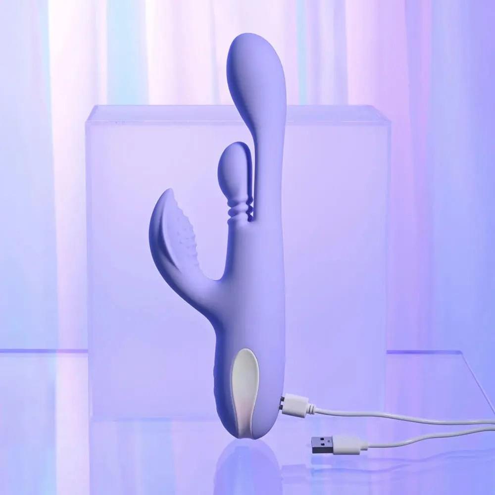 Playboy Pleasure NUBBIN RUBBIN -  24.1 cm USB Rechargeable Thrusting Rabbit Vibrator Playboy Pleasure Discreet Intimate Essentials.