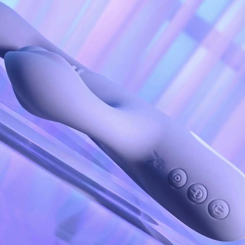Playboy Pleasure NUBBIN RUBBIN -  24.1 cm USB Rechargeable Thrusting Rabbit Vibrator Playboy Pleasure Discreet Intimate Essentials.