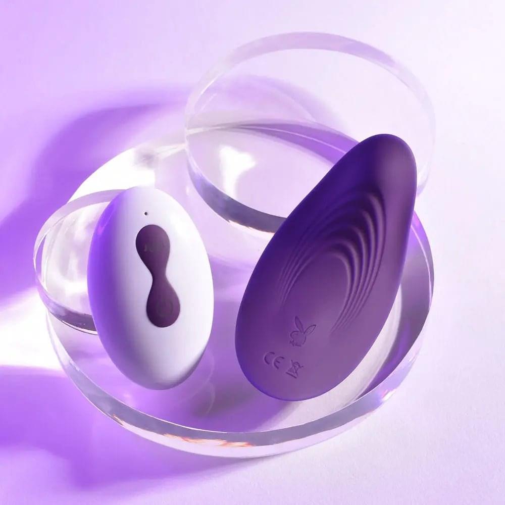 Playboy Pleasure OUR LITTLE SECRET -  USB Rechargeable Panty Vibrator with Wireless Remote Control Playboy Pleasure Discreet Intimate Essentials.