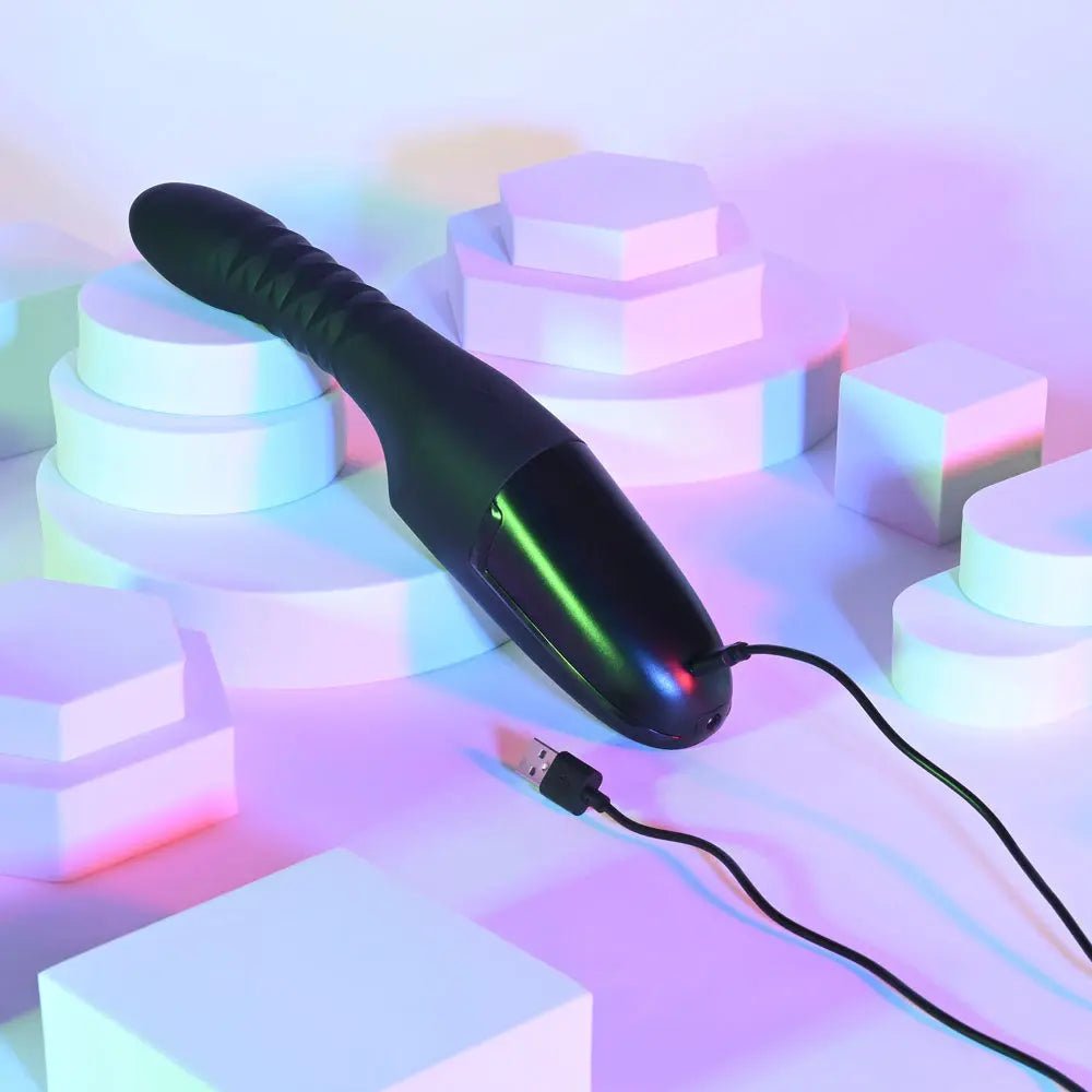 Shop affordable quality Playboy Pleasure OVERDRIVE - 28.2 cm USB Rechargeable Thrusting Vibrator - Discreet Intimate Essentials - VIBRATORS - Playboy Pleasure