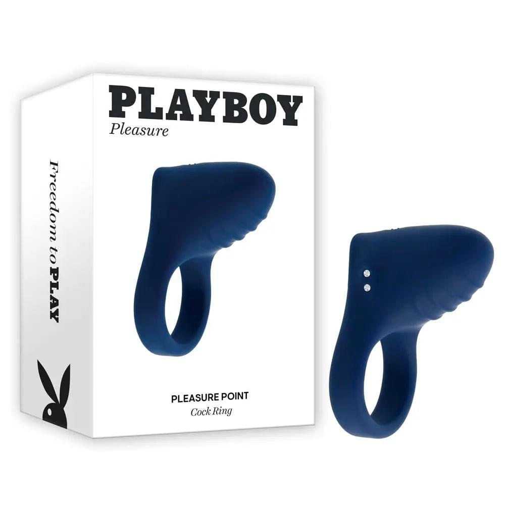 Playboy Pleasure PLEASURE POINT -  USB Rechargeable Vibrating Cock Ring Playboy Pleasure Discreet Intimate Essentials.