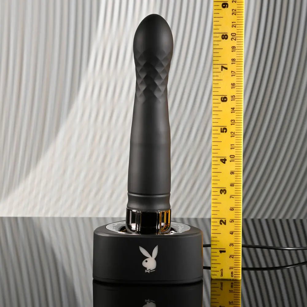 Shop affordable quality Playboy Pleasure PLEASURE ZONE - 21.4 cm Rechargeable Vibrator with USB Charging Dock - Discreet Intimate Essentials - VIBRATORS - Playboy Pleasure