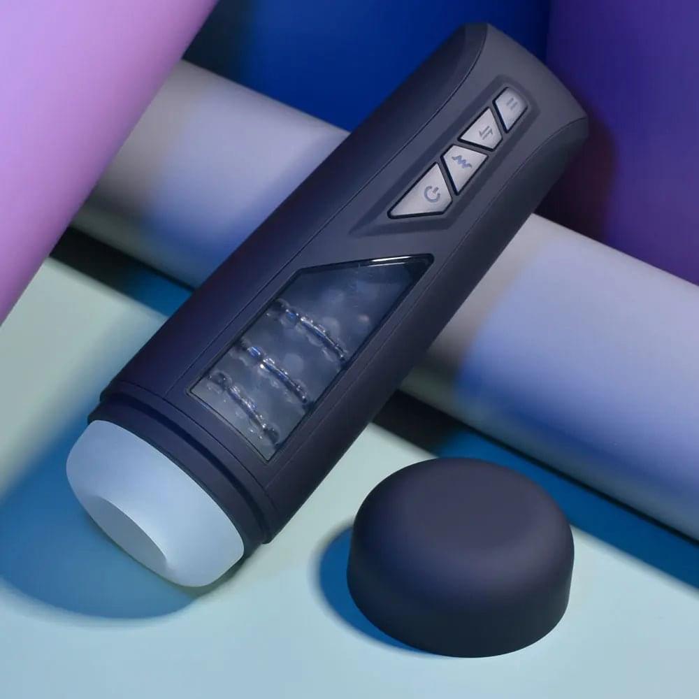 Playboy Pleasure PURSUIT OF PLEASURE - USB Rechargeable Vibrating Stroker Playboy Pleasure Discreet Intimate Essentials.
