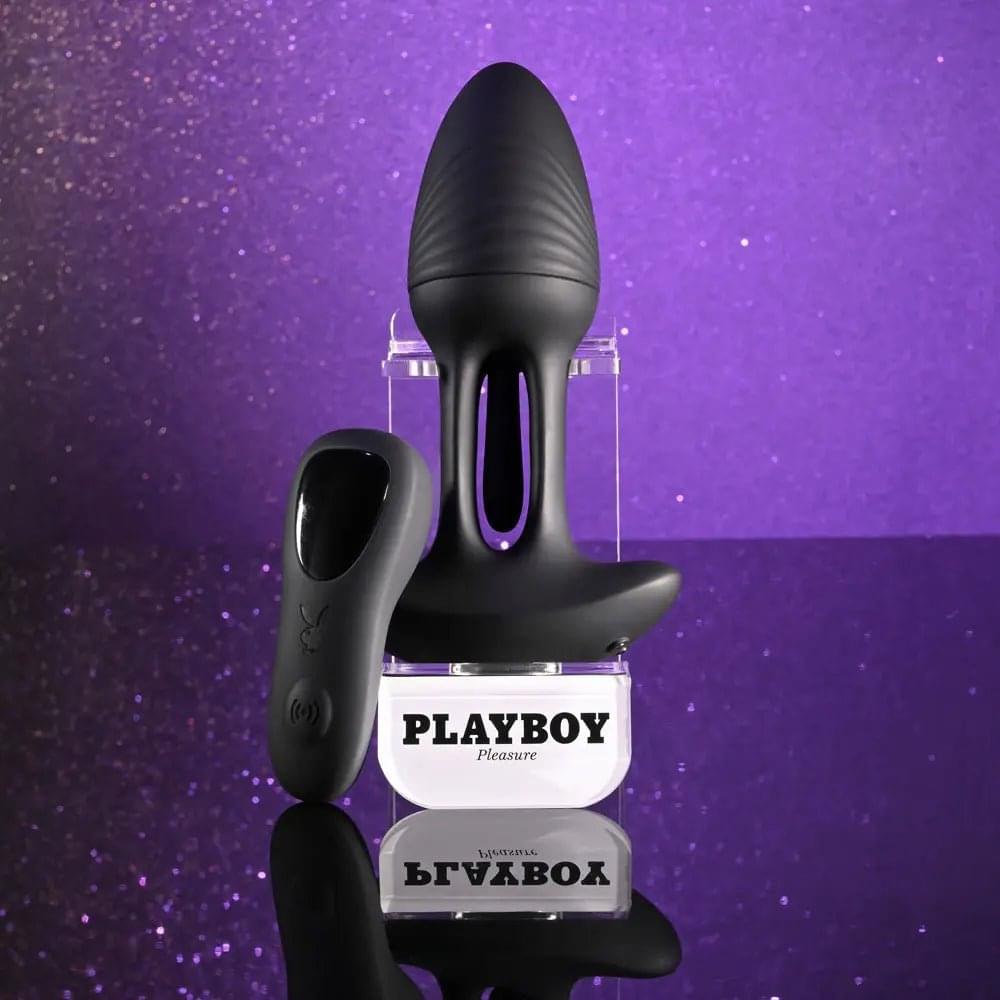 Playboy Pleasure RIM SHOT -  11.4 cm USB Rechargeable Vibrating Butt Plug Playboy Pleasure Discreet Intimate Essentials.