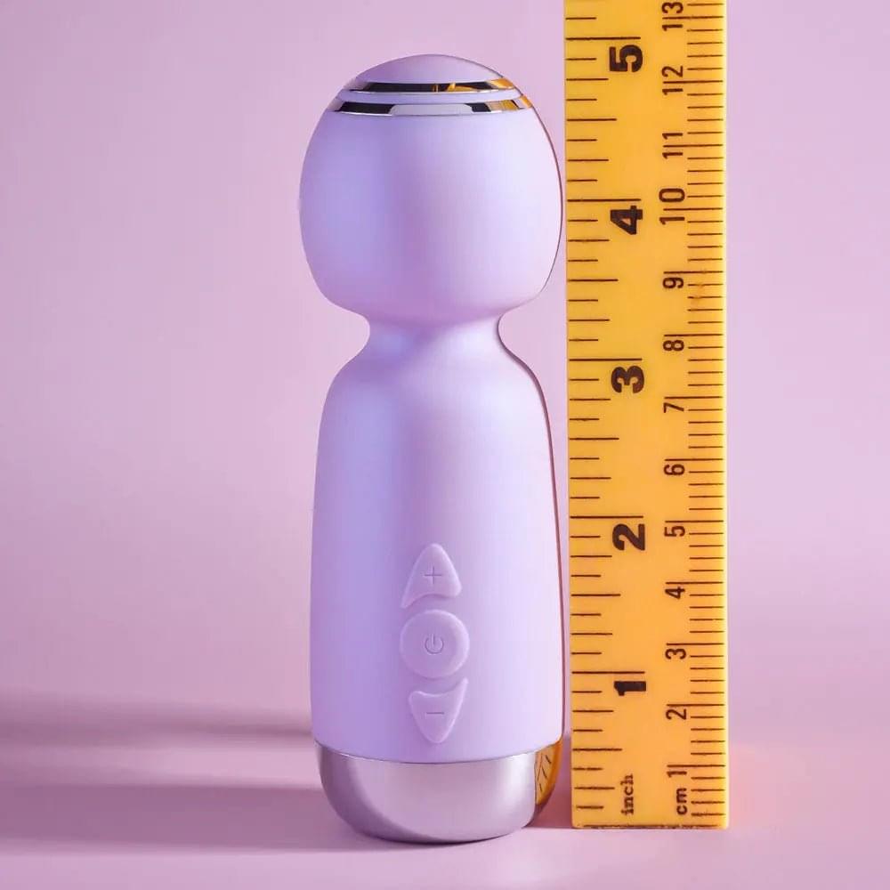 Playboy Pleasure ROYAL MINI - Lilac 12.5 cm USB Rechargeable Mini Wand Vibrator Playboy Pleasure Discreet Intimate Essentials.