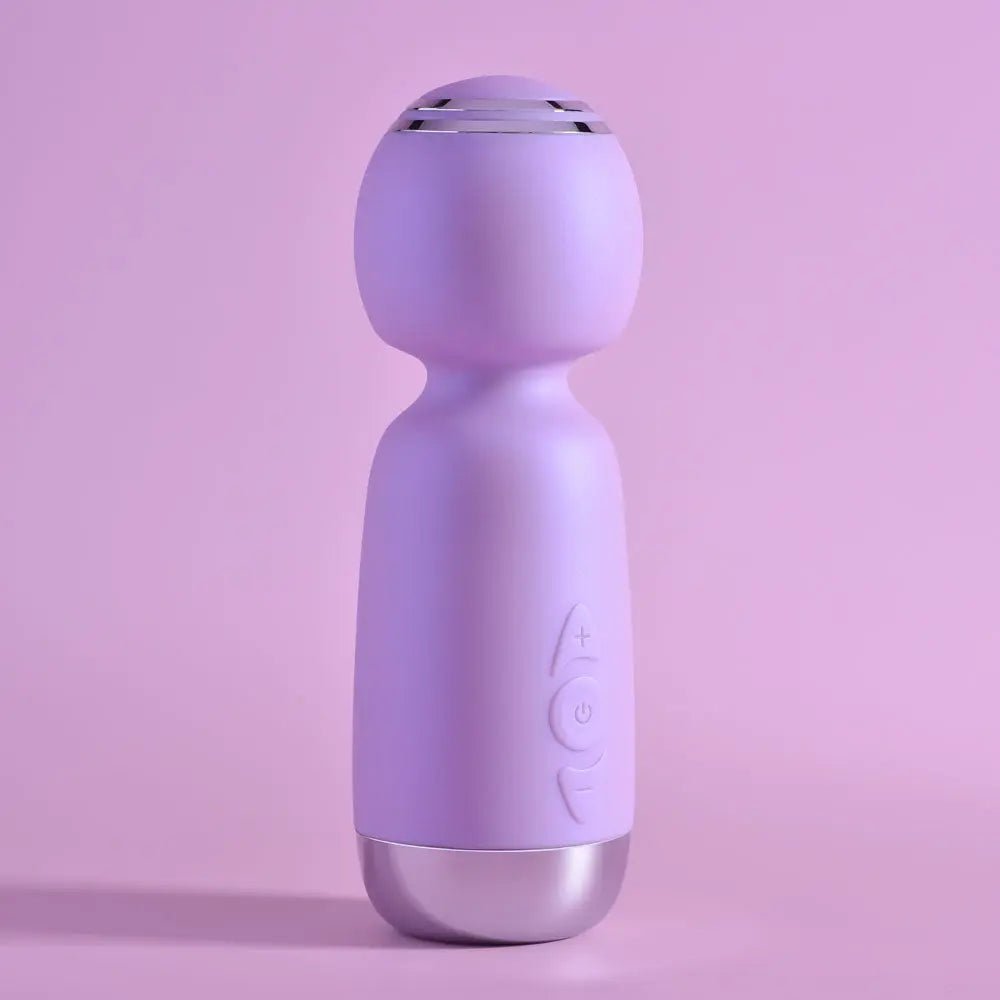Shop affordable quality Playboy Pleasure ROYAL MINI - Lilac 12.5 cm USB Rechargeable Mini Wand Vibrator - Discreet Intimate Essentials - VIBRATORS - Playboy Pleasure