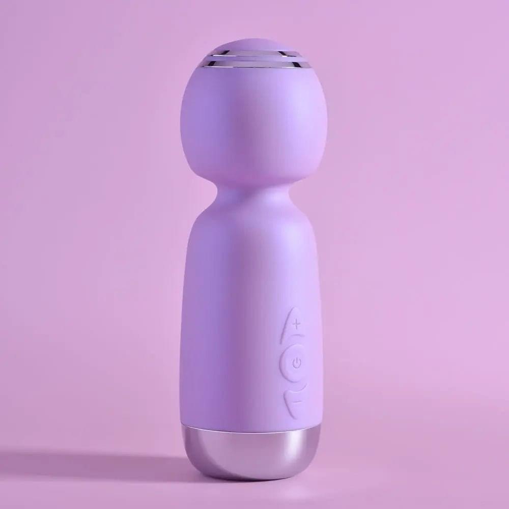 Playboy Pleasure ROYAL MINI - Lilac 12.5 cm USB Rechargeable Mini Wand Vibrator Playboy Pleasure Discreet Intimate Essentials.
