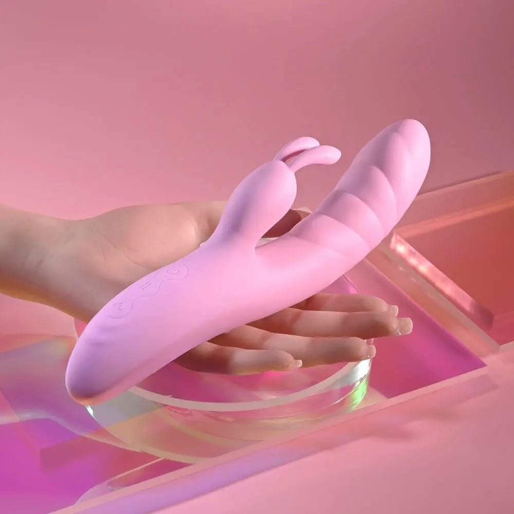Playboy Pleasure RUB ME RIGHT -  23.2 cm USB Rechargeable Thrusting Rabbit Vibrator Playboy Pleasure Discreet Intimate Essentials.