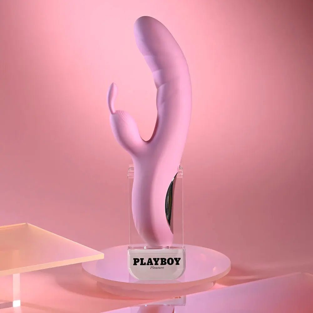 Shop affordable quality Playboy Pleasure RUB ME RIGHT - 23.2 cm USB Rechargeable Thrusting Rabbit Vibrator - Discreet Intimate Essentials - VIBRATORS - Playboy Pleasure