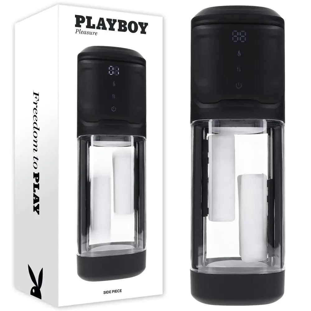 Playboy Pleasure SIDE PIECE - USB Rechargeable Warming Auto Stroker Playboy Pleasure Discreet Intimate Essentials.