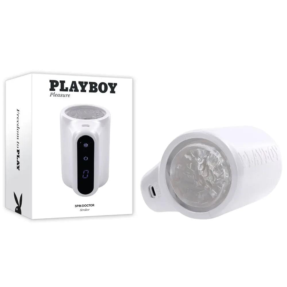 Playboy Pleasure SPIN DOCTOR -  USB Rechargeable Vibrating & Spinning Stroker Playboy Pleasure Discreet Intimate Essentials.