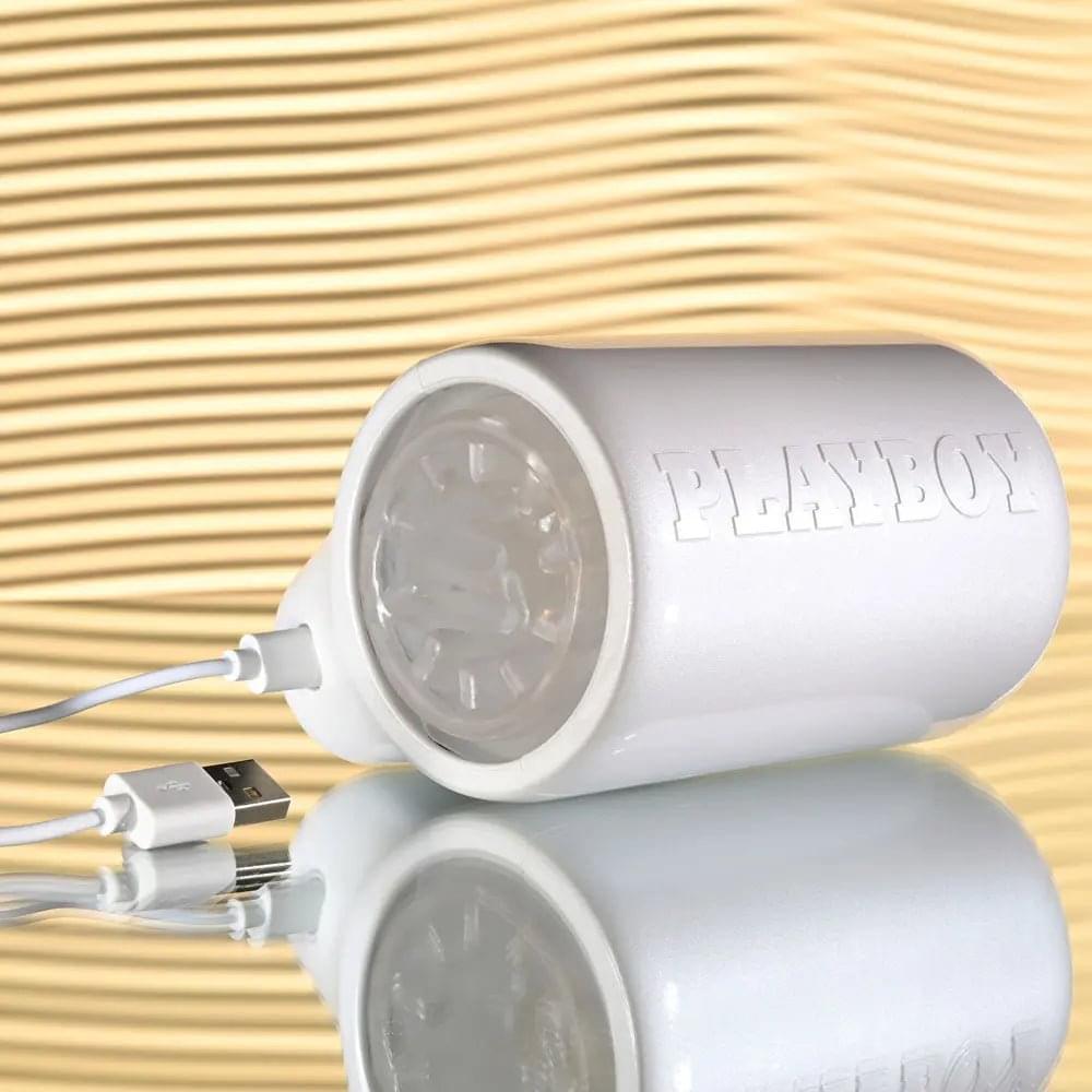 Playboy Pleasure SPIN DOCTOR -  USB Rechargeable Vibrating & Spinning Stroker Playboy Pleasure Discreet Intimate Essentials.