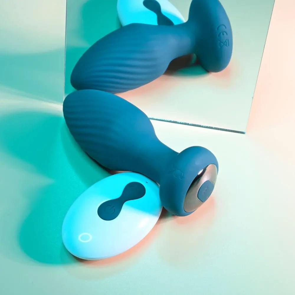 Playboy Pleasure SPINNING TAIL TEASER -  9.7 cm USB Rechargeable Vibrating & Rotating Butt Plug with Wireless Remote Playboy Pleasure Discreet Intimate Essentials.