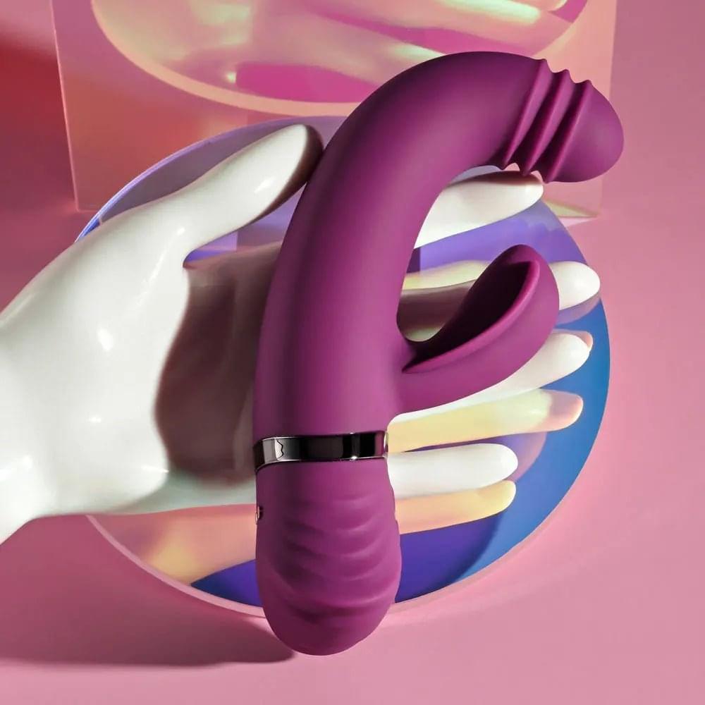 Playboy Pleasure TAP THAT -  16.5 cm USB Rechargebale Rabbit Vibrator Playboy Pleasure Discreet Intimate Essentials.