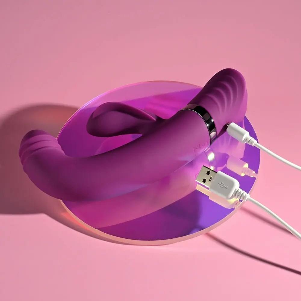 Playboy Pleasure TAP THAT -  16.5 cm USB Rechargebale Rabbit Vibrator Playboy Pleasure Discreet Intimate Essentials.