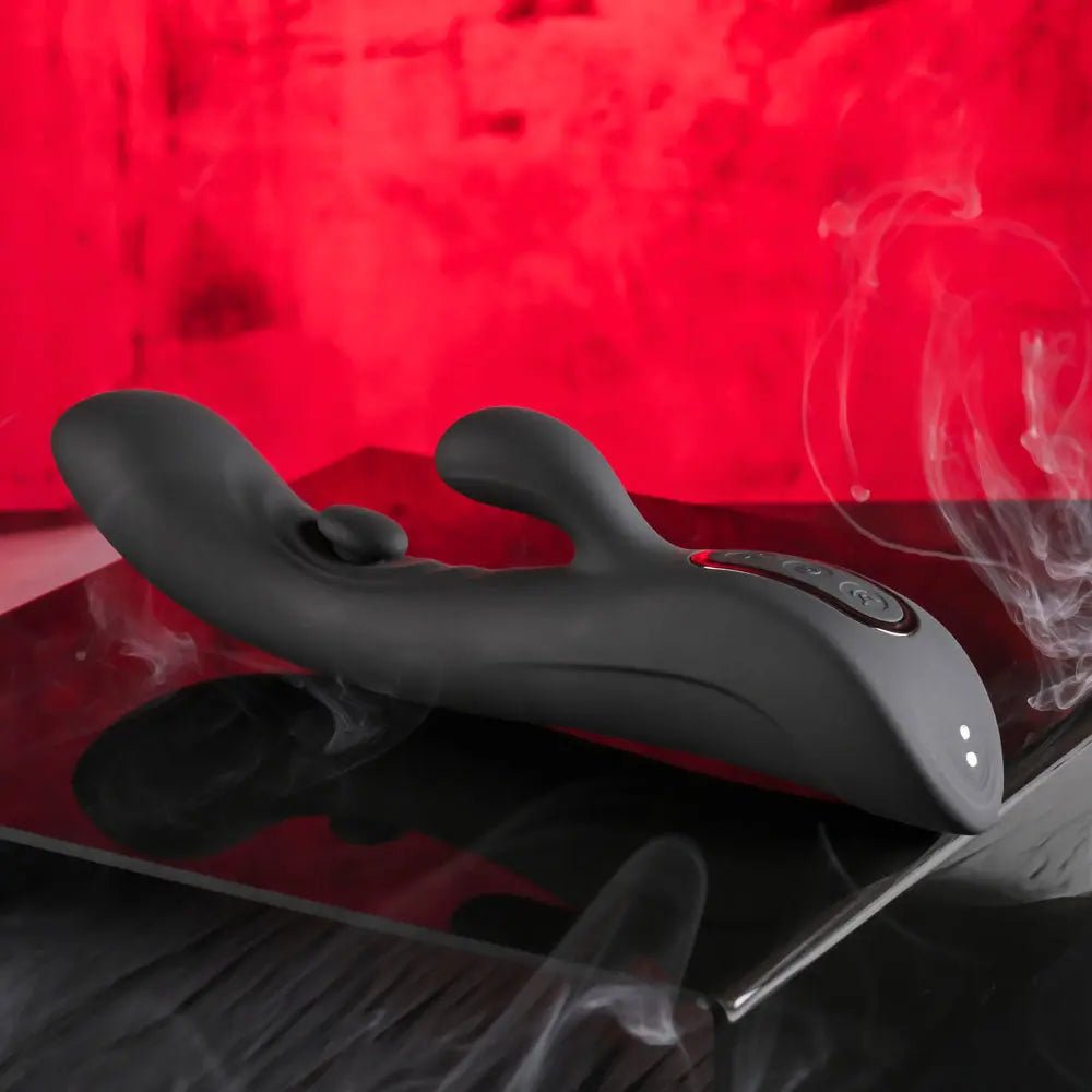 Shop affordable quality Playboy Pleasure THATS THE SPOT - 23.3 cm USB Rechargeable Rabbit Vibrator with G-Spot Tapper - Discreet Intimate Essentials - VIBRATORS - Playboy Pleasure