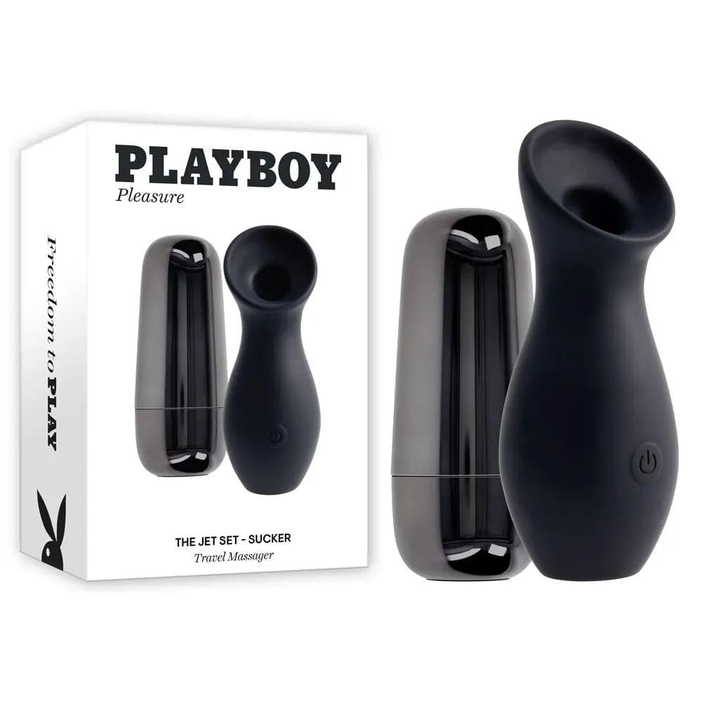 Playboy Pleasure THE JET SET - SUCKER -  10.3 cm Sucking Stimulator with Rechargeable Charging Case Playboy Pleasure Discreet Intimate Essentials.