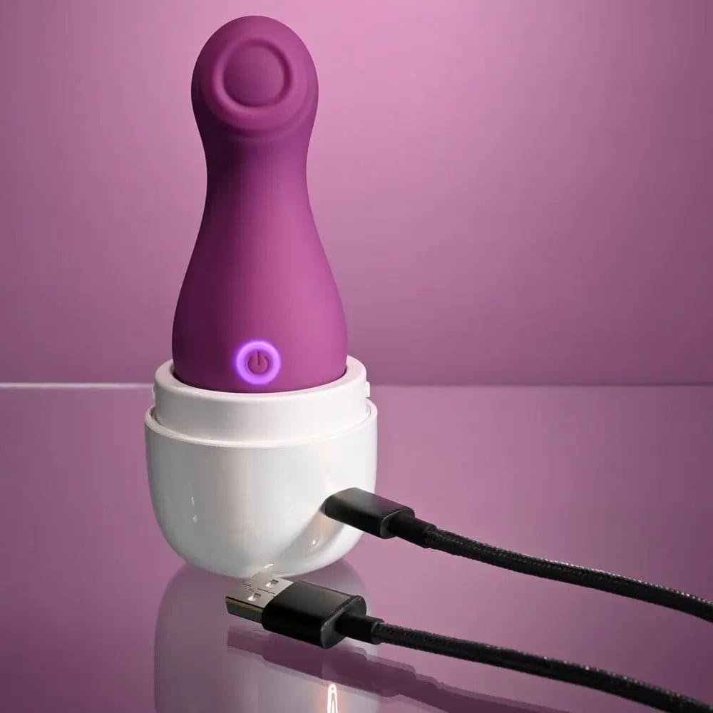 Playboy Pleasure THE JET SET - TAPPING -  10.2 cm Tapping Stimulator with Charging Case Playboy Pleasure Discreet Intimate Essentials.