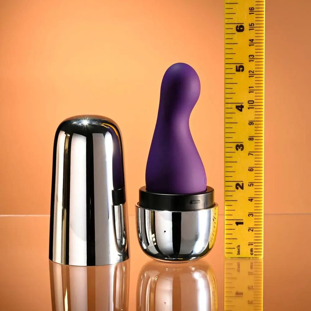 Playboy Pleasure THE JET SET - VIBRATOR -  10.2 cm Vibrator with Self Charging Case Playboy Pleasure Discreet Intimate Essentials.