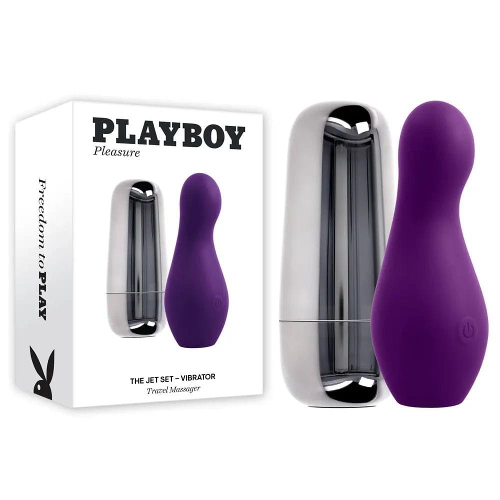 Playboy Pleasure THE JET SET - VIBRATOR -  10.2 cm Vibrator with Self Charging Case Playboy Pleasure Discreet Intimate Essentials.