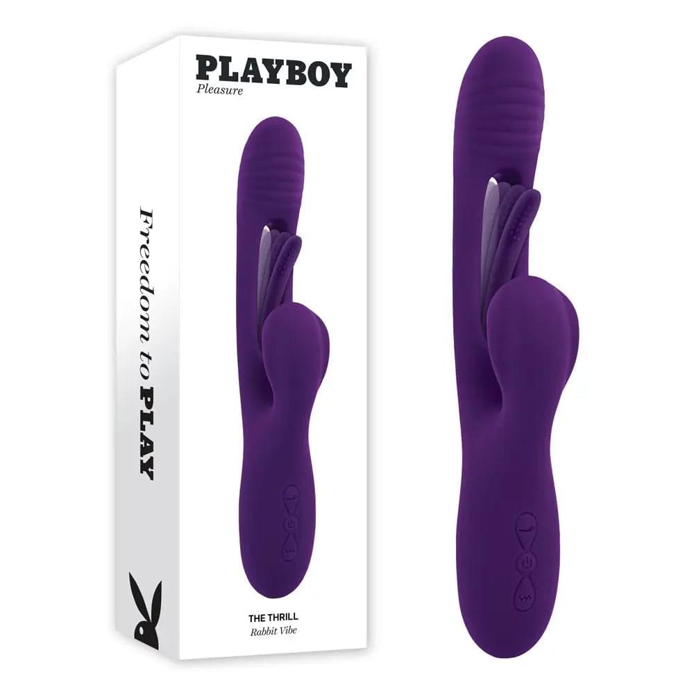 Playboy Pleasure THE THRILL -  24.4 cm USB Rechargeable Rabbit Vibrator Playboy Pleasure Discreet Intimate Essentials.