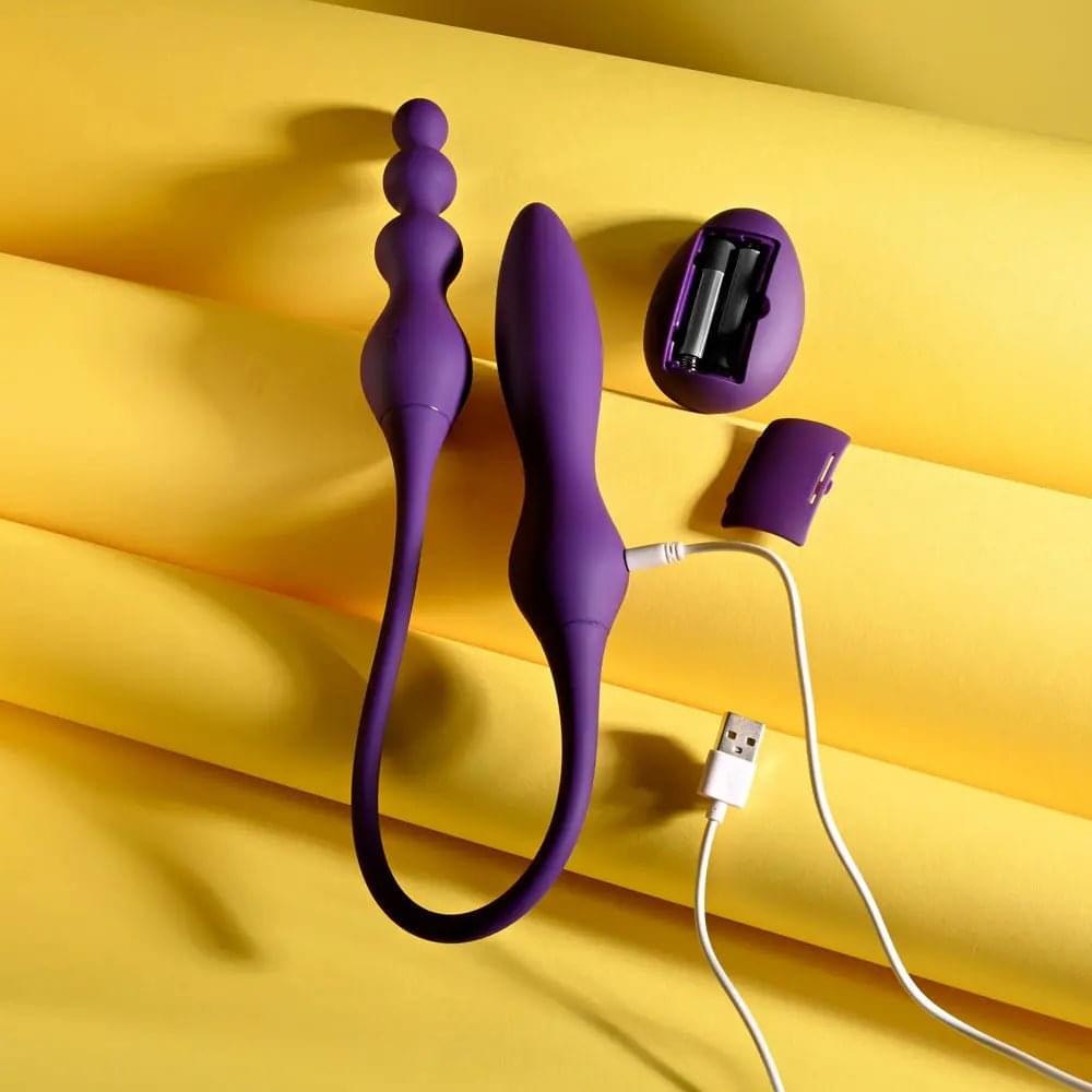 Playboy Pleasure THIS & THAT -  60 cm USB Rechargeable Flexible Dual Ended Vibrator Playboy Pleasure Discreet Intimate Essentials.
