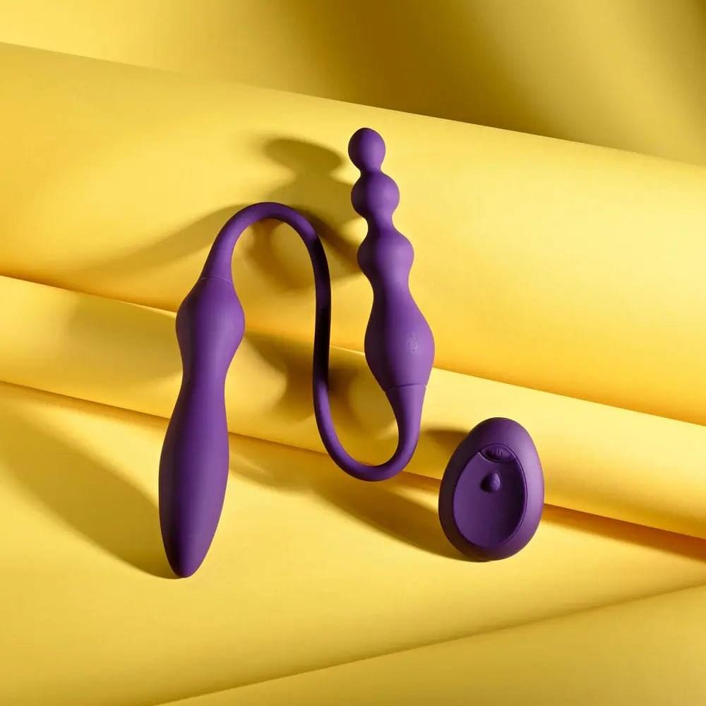 Playboy Pleasure THIS & THAT -  60 cm USB Rechargeable Flexible Dual Ended Vibrator Playboy Pleasure Discreet Intimate Essentials.