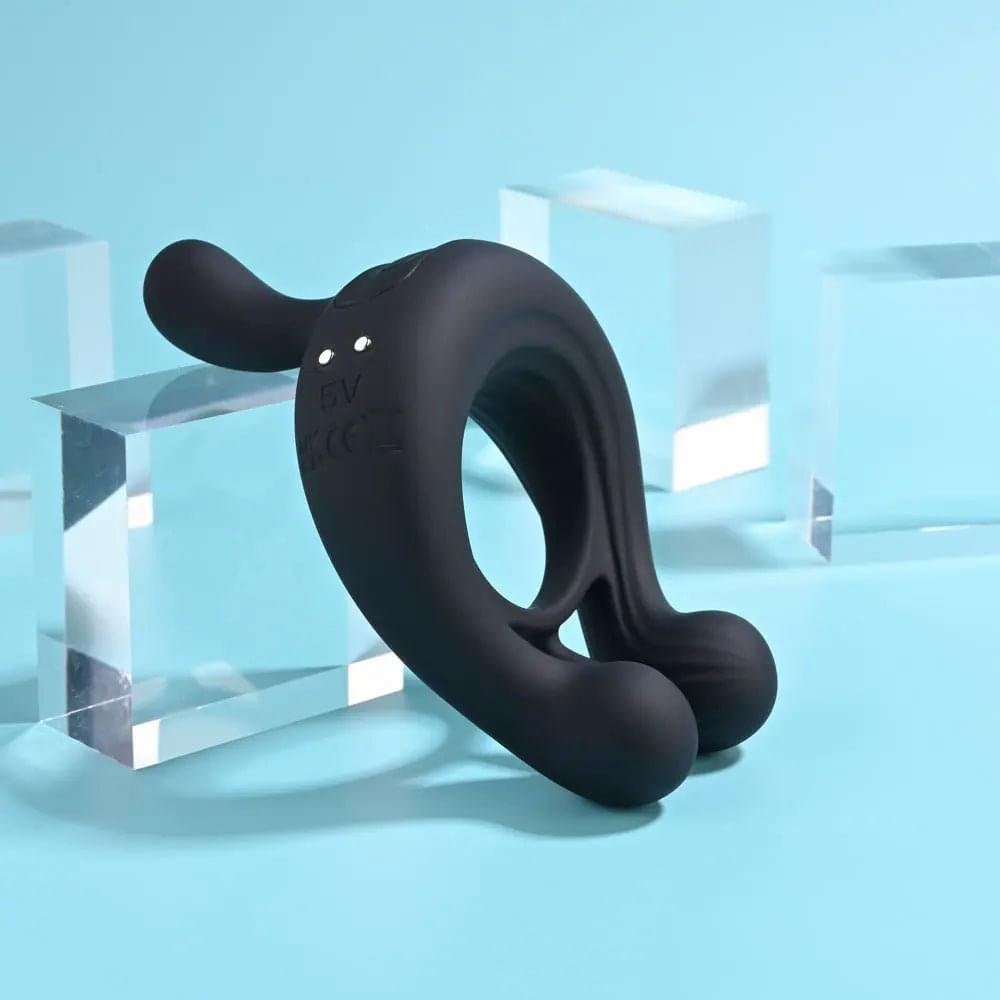 Playboy Pleasure TRIPLE PLAY -  USB Rechargeable Cock Ring with Wireless Remote Playboy Pleasure Discreet Intimate Essentials.